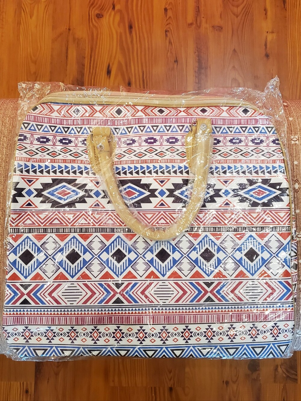 Aztec Print Weekender Bag